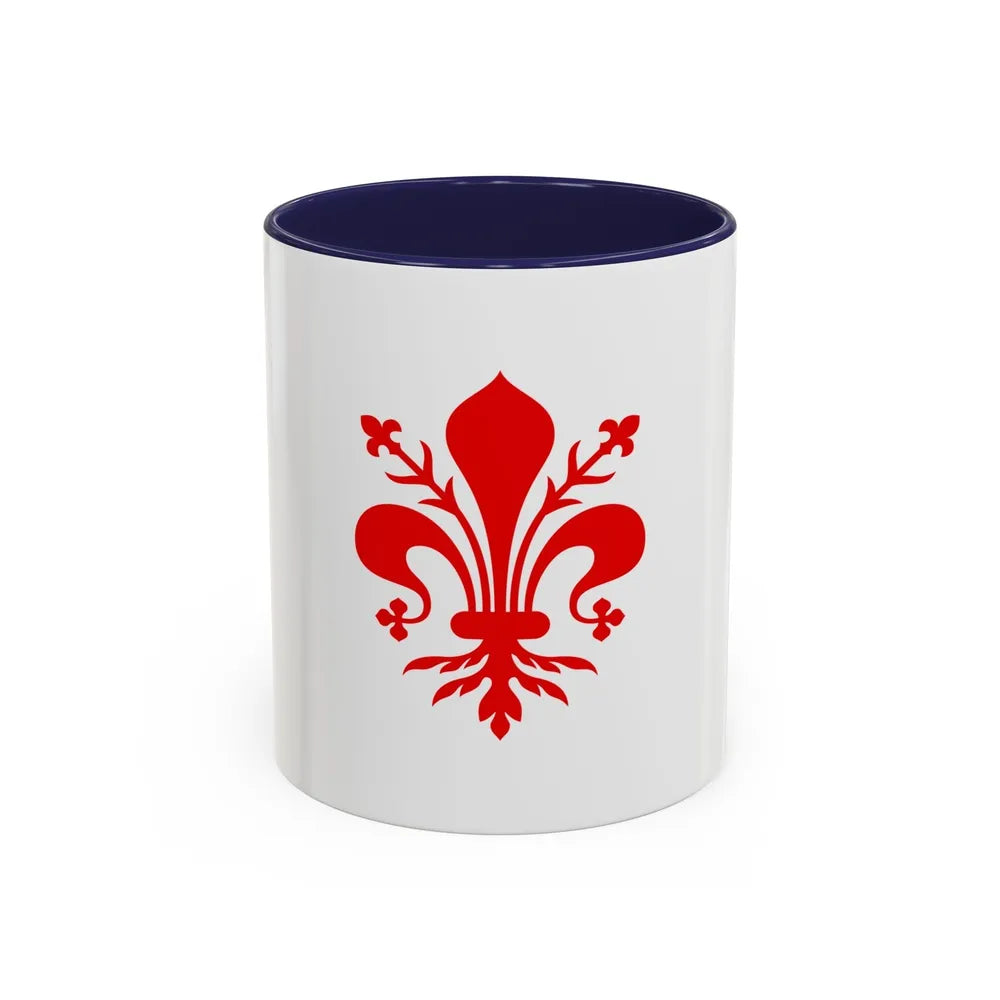 Flag of Florence Italy - Accent Coffee Mug-11oz-Navy-Go Mug Yourself