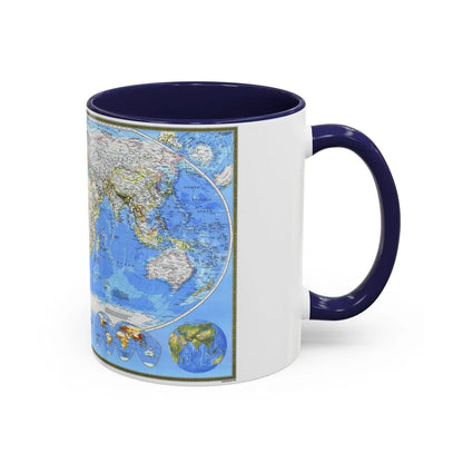 World Map (1988) (Map) Accent Coffee Mug-Go Mug Yourself