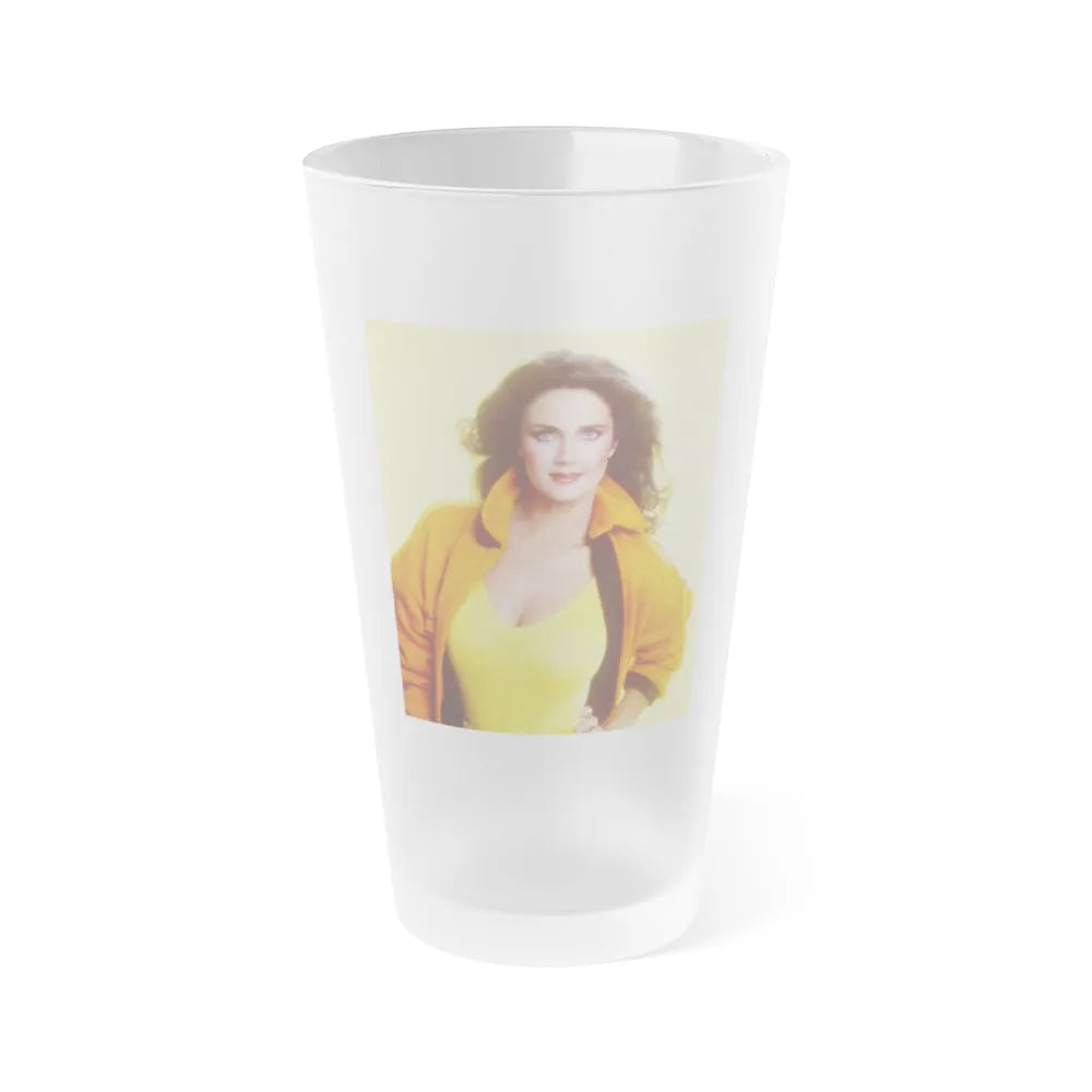 Lynda Carter #270 (Vintage Female Icon) Frosted Pint 16oz-16oz-Frosted-Go Mug Yourself