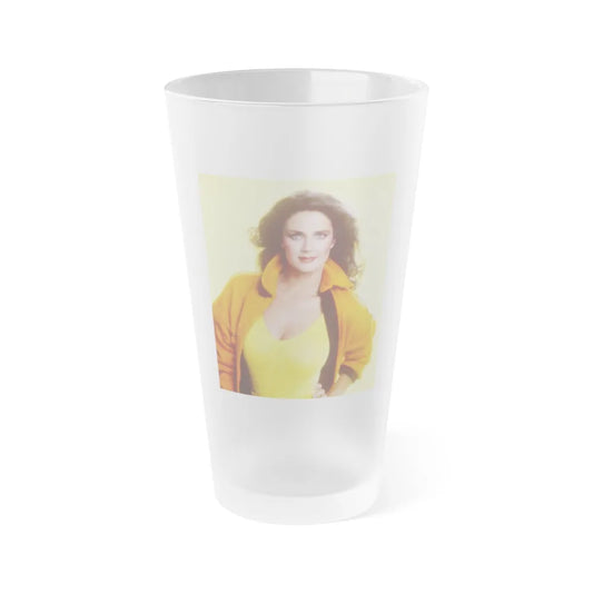 Lynda Carter #270 (Vintage Female Icon) Frosted Pint 16oz-16oz-Frosted-Go Mug Yourself