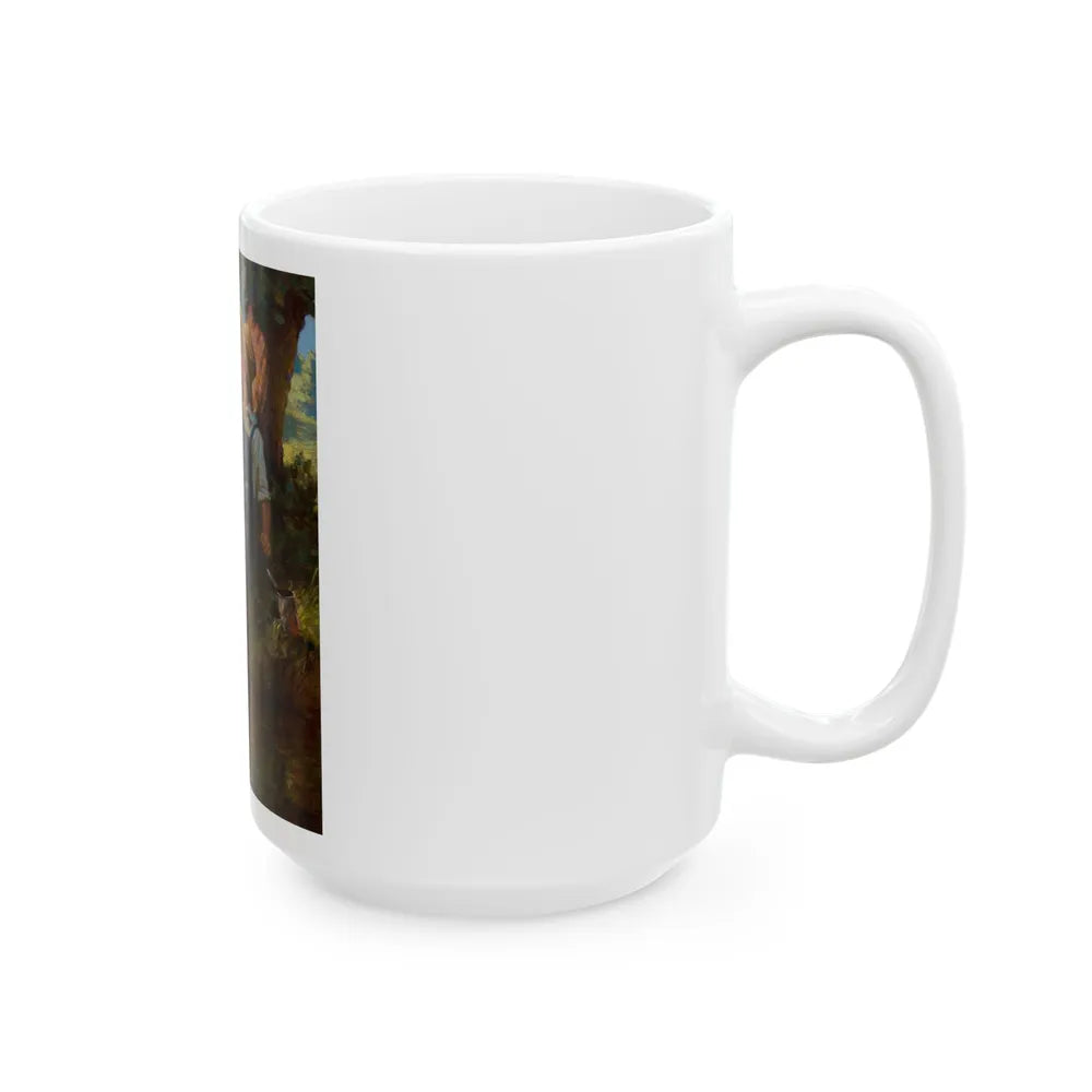 Boy Fishing - White Coffee Mug-Go Mug Yourself