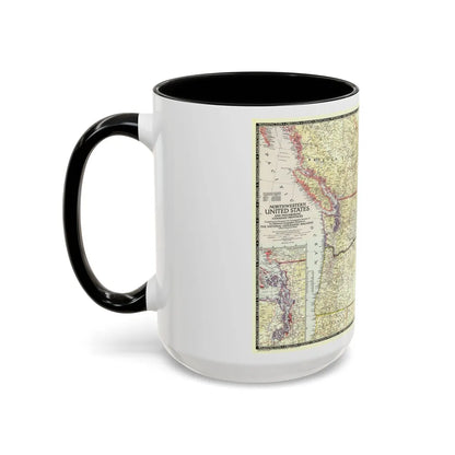 USA - Northwestern (1950) (Map) Accent Coffee Mug-Go Mug Yourself