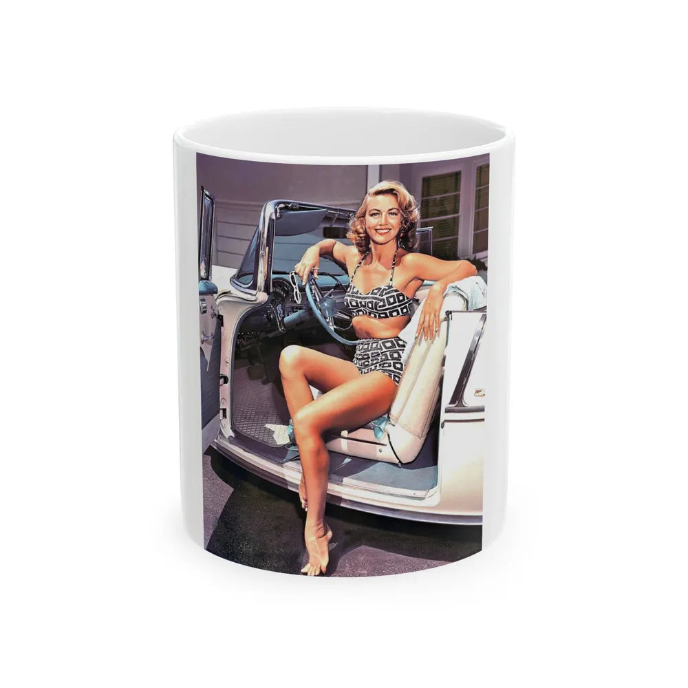 Dorothy Malone #05 2 (Vintage Female Icon) White Coffee Mug-11oz-Go Mug Yourself