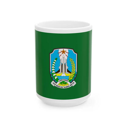 Flag of East Java Indonesia - White Coffee Mug-15oz-Go Mug Yourself