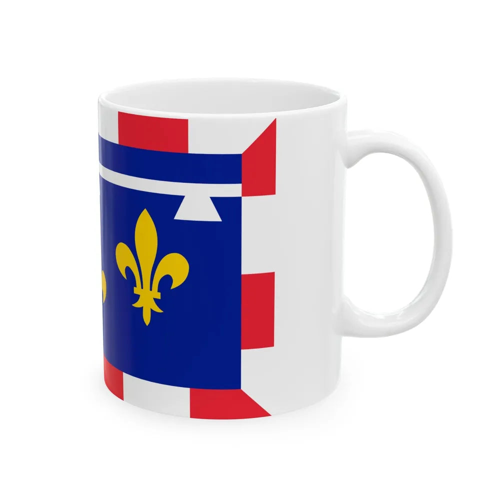 Flag of Centre Val de Loire France 2 - White Coffee Mug-Go Mug Yourself