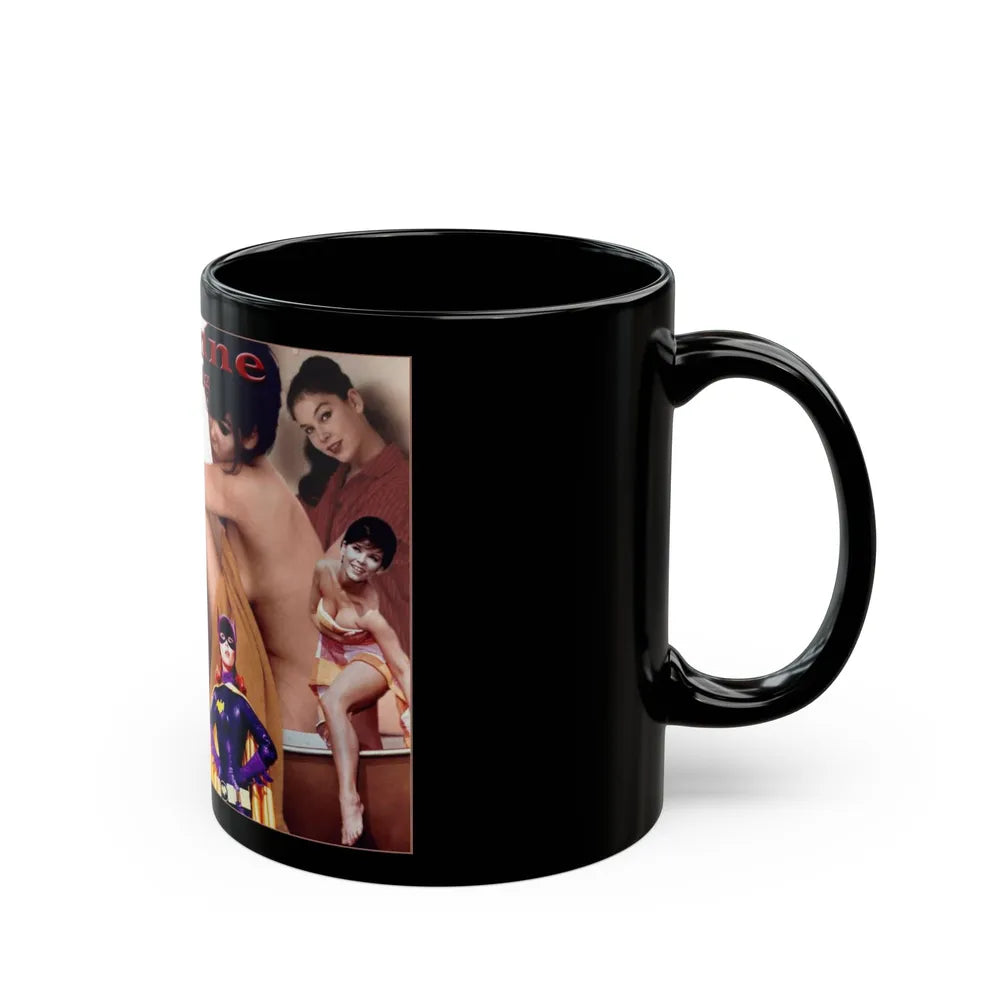 Yvonne Craig #85 - Collage Wallpaper (Vintage Female Icon) Black Coffee Mug-Go Mug Yourself