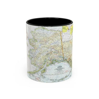 USA - Alaska (1959) (Map) Accent Coffee Mug-11oz-Black-Go Mug Yourself