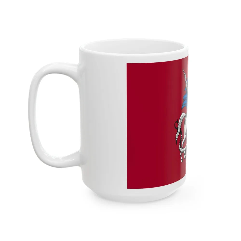 Flag of Moscow Russia - White Coffee Mug-Go Mug Yourself