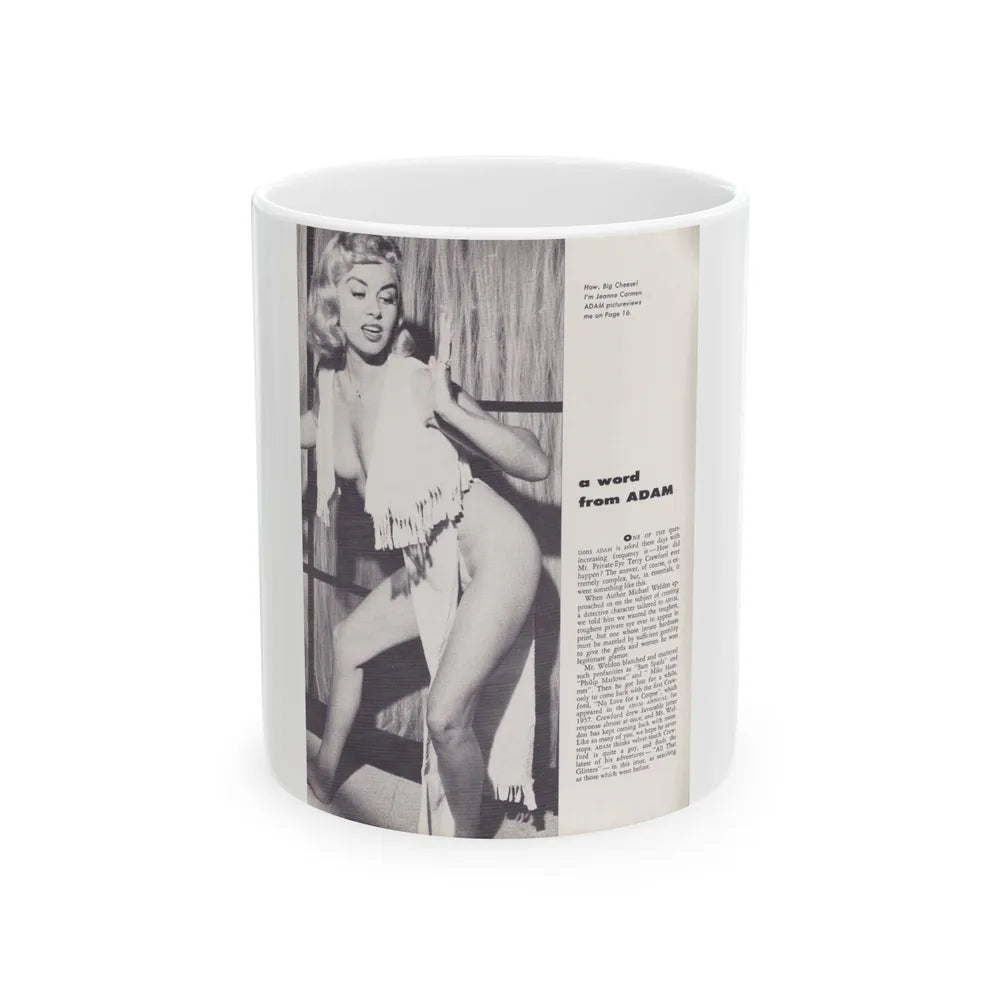 Jeanne Carmen #104 (Vintage Female Icon) White Coffee Mug-11oz-Go Mug Yourself