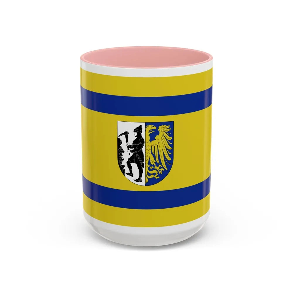 Flag of Bytom Poland - Accent Coffee Mug-15oz-Pink-Go Mug Yourself