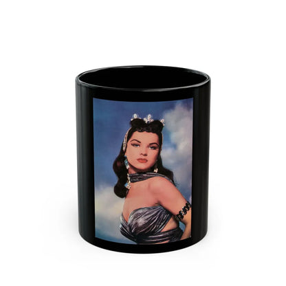 Debra Paget #36 1 (Vintage Female Icon) Black Coffee Mug-11oz-Go Mug Yourself