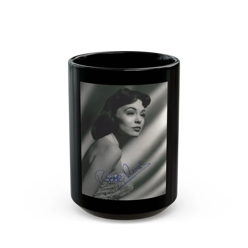 Barbara Rush #174 (Vintage Female Icon) Black Coffee Mug-15oz-Go Mug Yourself