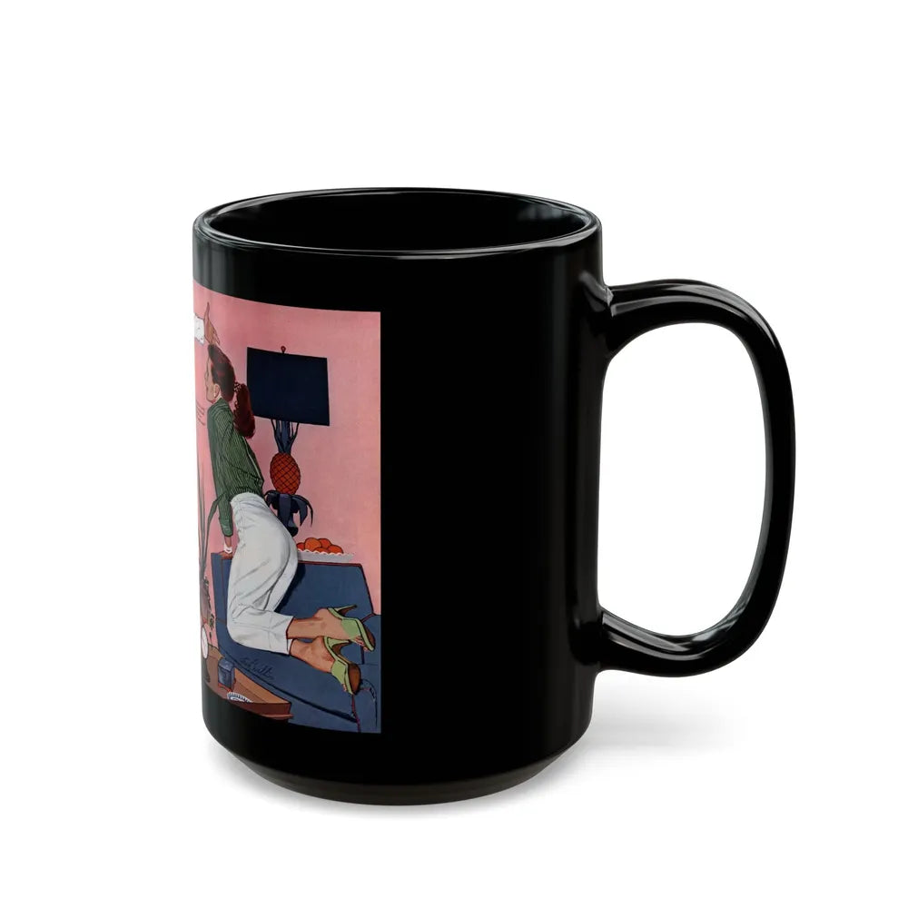 Down Payment on a Dream, Redbook, June 1957 - Black Coffee Mug-Go Mug Yourself