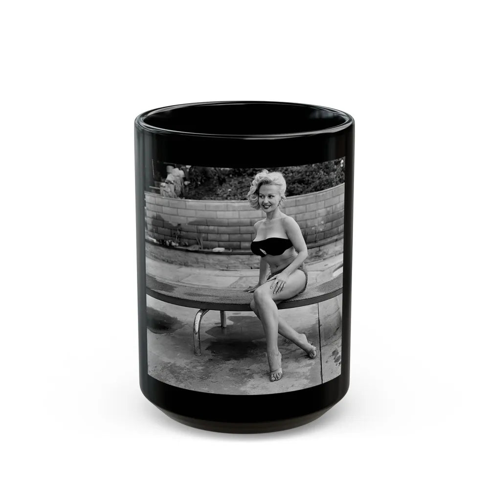 Greta Thyssen #50 (Vintage Female Icon) Black Coffee Mug-15oz-Go Mug Yourself