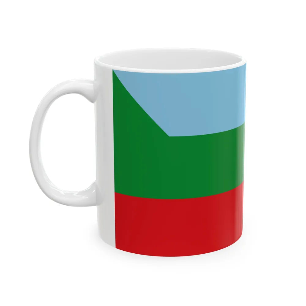 Flag of Chachapoyas capital of the Amazonas Region Peru - White Coffee Mug-Go Mug Yourself