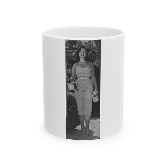 Greta Thyssen #11 - American Beauties Mag. '53 - 1 B&W Photo (Vintage Female Icon) White Coffee Mug-11oz-Go Mug Yourself