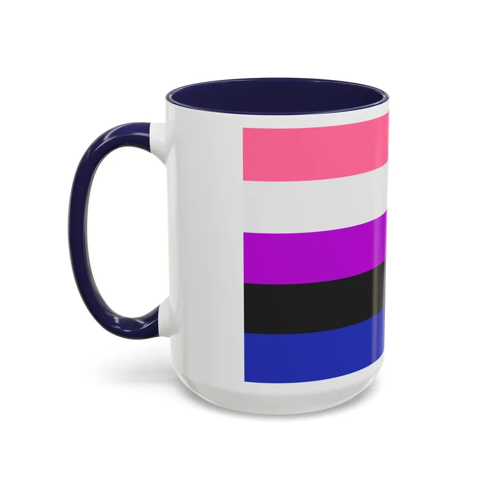 Genderfluidity Pride Flag - Accent Coffee Mug-Go Mug Yourself