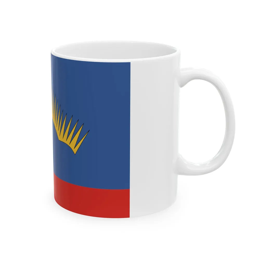 Flag of Murmansk Oblast Russia - White Coffee Mug-Go Mug Yourself