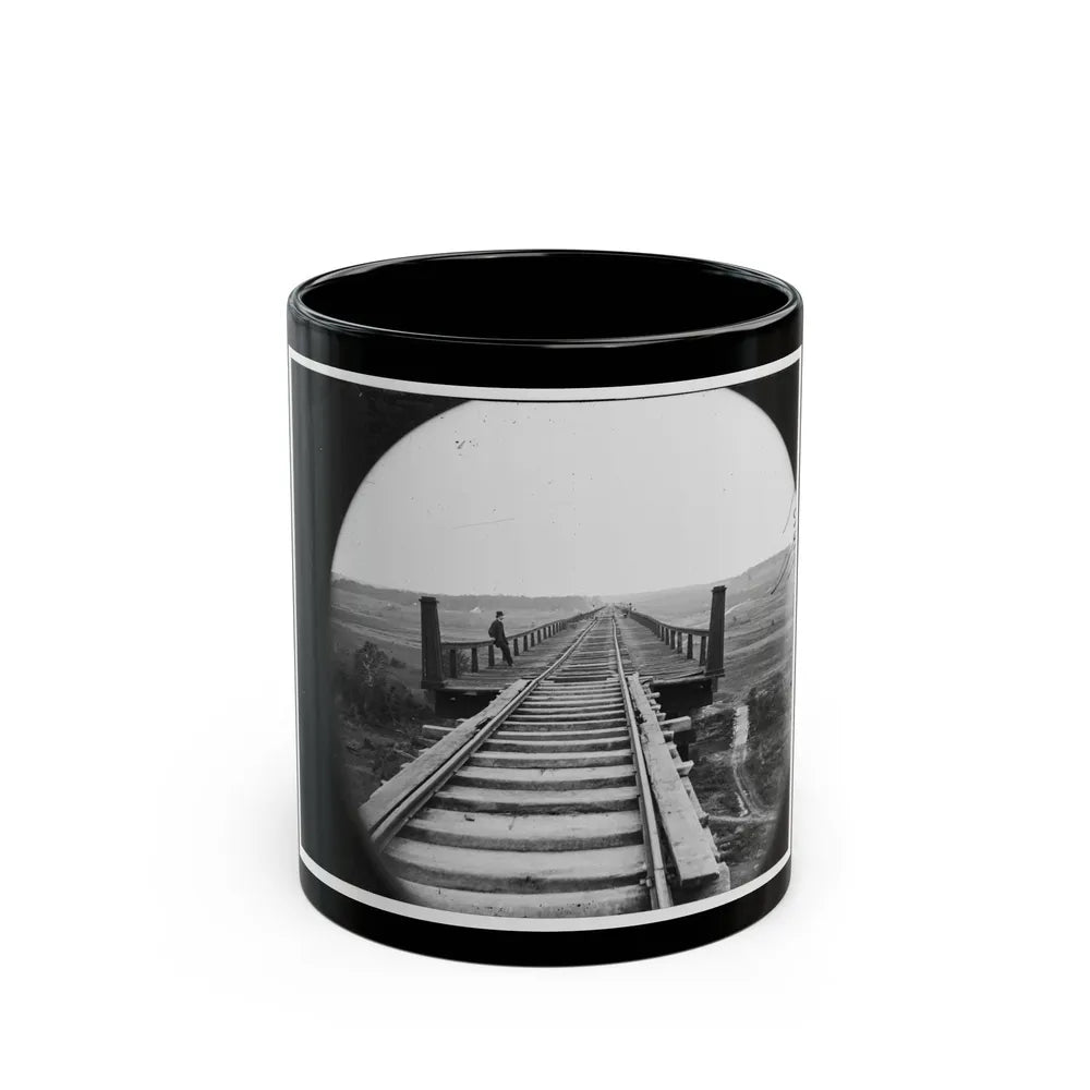 Farmville, Va., Vicinity. High Bridge Of The South Side Railroad Across The Appomattox (U.S. Civil War) Black Coffee Mug-11oz-Go Mug Yourself