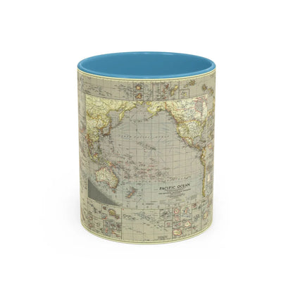 Pacific Ocean (1936) (Map) Accent Coffee Mug-11oz-Light Blue-Go Mug Yourself