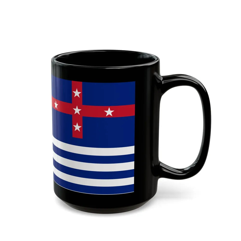 Upper Murray River Flag - Black Coffee Mug-Go Mug Yourself