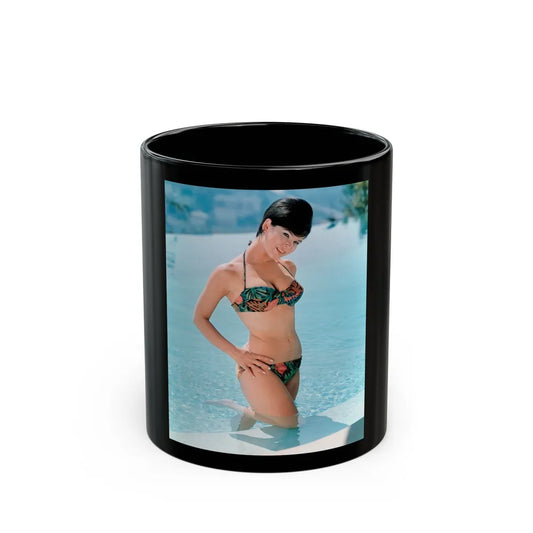 Yvonne Craig #82 - 8x10 Color 2-Piece Hawaiian Bikini Pin-Up Photo from 60's 2 (Vintage Female Icon) Black Coffee Mug-11oz-Go Mug Yourself