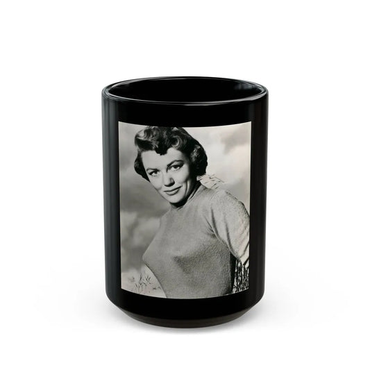 Dorothy Malone #153 (Vintage Female Icon) Black Coffee Mug-15oz-Go Mug Yourself