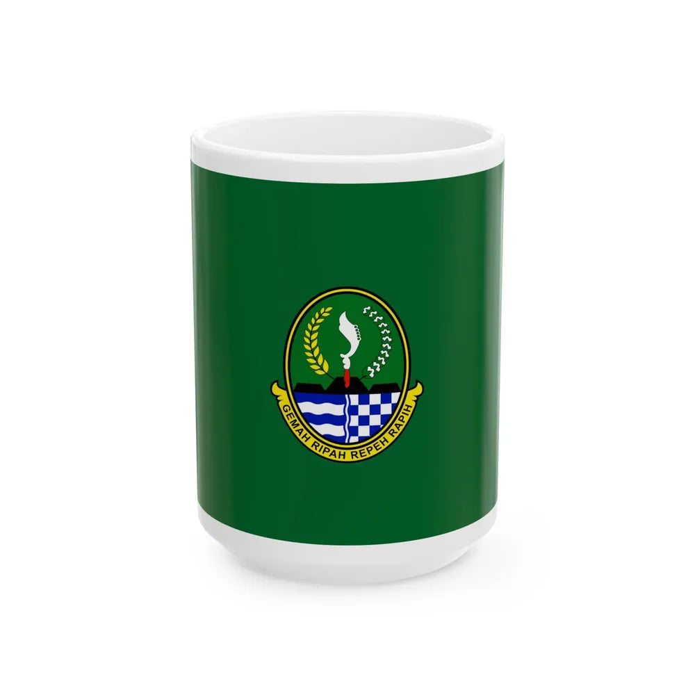 Flag of West Java Indonesia - White Coffee Mug-15oz-Go Mug Yourself