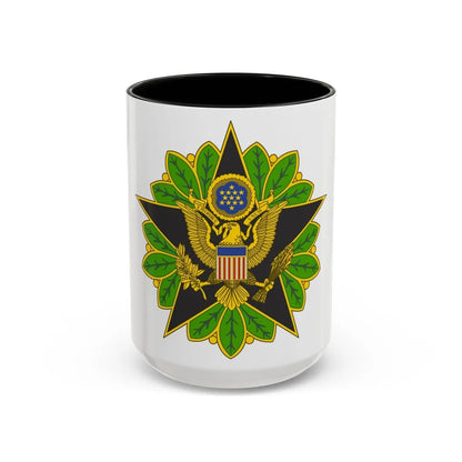 Staff Identification Badge (U.S. Army) Accent Coffee Mug-15oz-Black-Go Mug Yourself