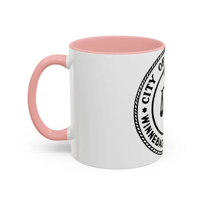 Seal of Rockford Illinois - Accent Coffee Mug-Go Mug Yourself