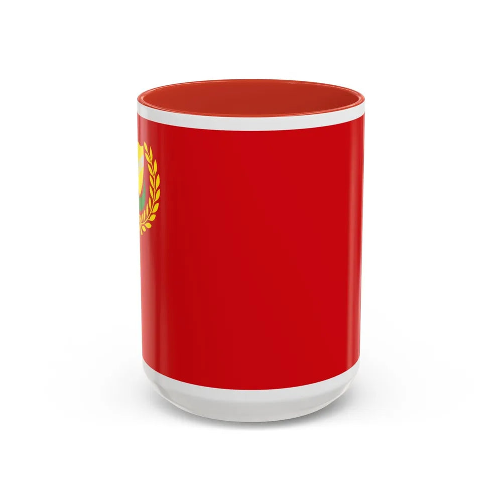 Flag of Kedah Malaysia - Accent Coffee Mug-15oz-Red-Go Mug Yourself