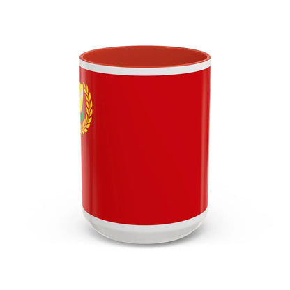 Flag of Kedah Malaysia - Accent Coffee Mug-15oz-Red-Go Mug Yourself