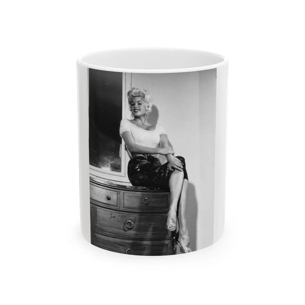 Jayne Mansfield #233 (Vintage Female Icon) White Coffee Mug-11oz-Go Mug Yourself