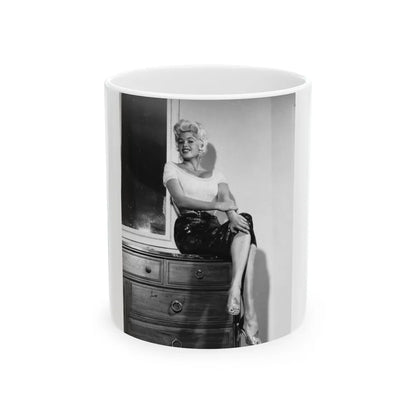 Jayne Mansfield #233 (Vintage Female Icon) White Coffee Mug-11oz-Go Mug Yourself