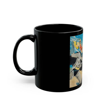 Batman and Robin, movie poster illustrations (2) - Black Coffee Mug-Go Mug Yourself