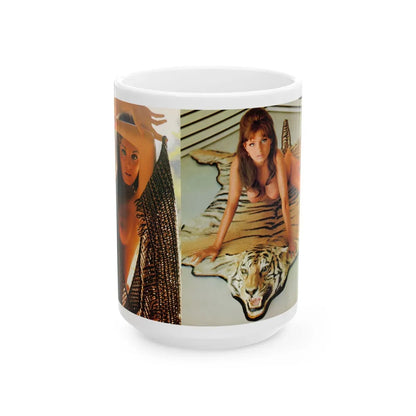 Victoria Vetri #105 - Topless (Vintage Female Icon) White Coffee Mug-15oz-Go Mug Yourself