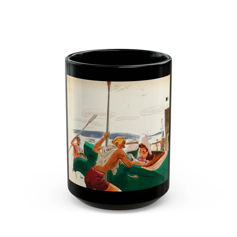 French Without a Struggle, Collier's National Weekly illustration - Black Coffee Mug-15oz-Go Mug Yourself