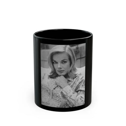 Leslie Parrish #231 (Vintage Female Icon) Black Coffee Mug-11oz-Go Mug Yourself