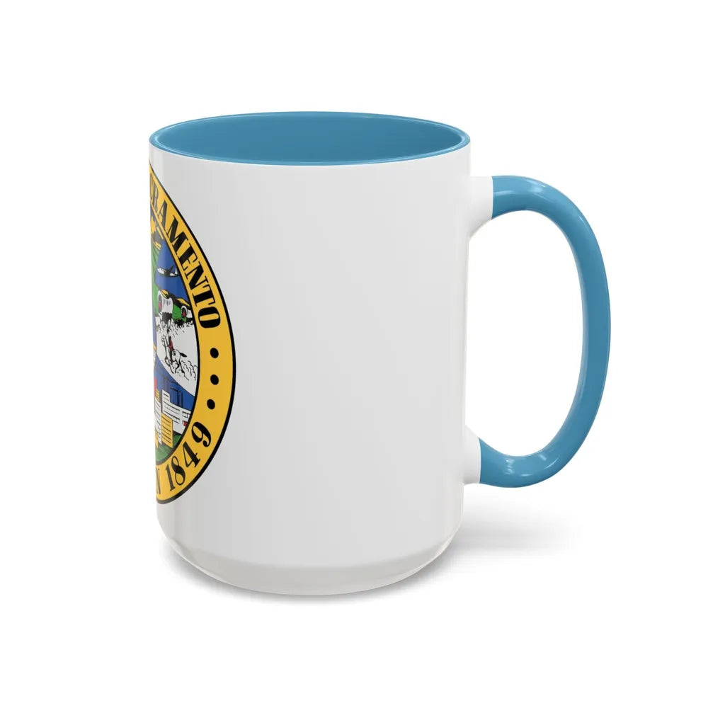 Seal of Sacramento California - Accent Coffee Mug-Go Mug Yourself