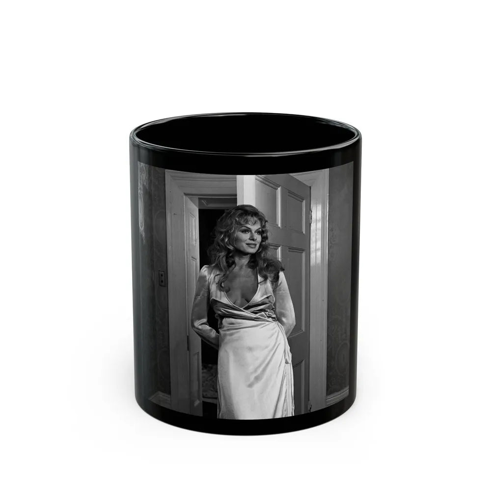 Julie Ege #257 (Vintage Female Icon) Black Coffee Mug-11oz-Go Mug Yourself