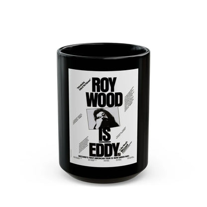 Roy Wood 1974 (Music Poster) Black Coffee Mug-15oz-Go Mug Yourself