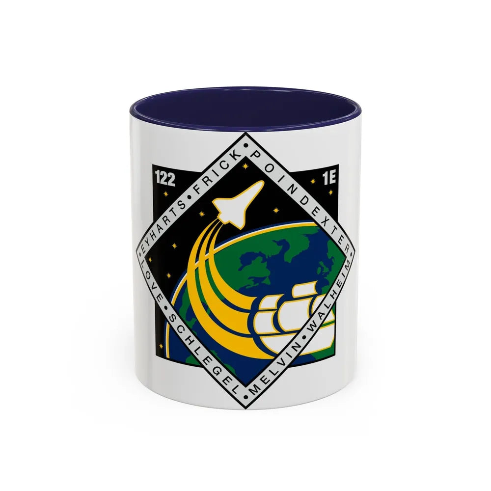 STS 122 (NASA) Accent Coffee Mug-11oz-Navy-Go Mug Yourself