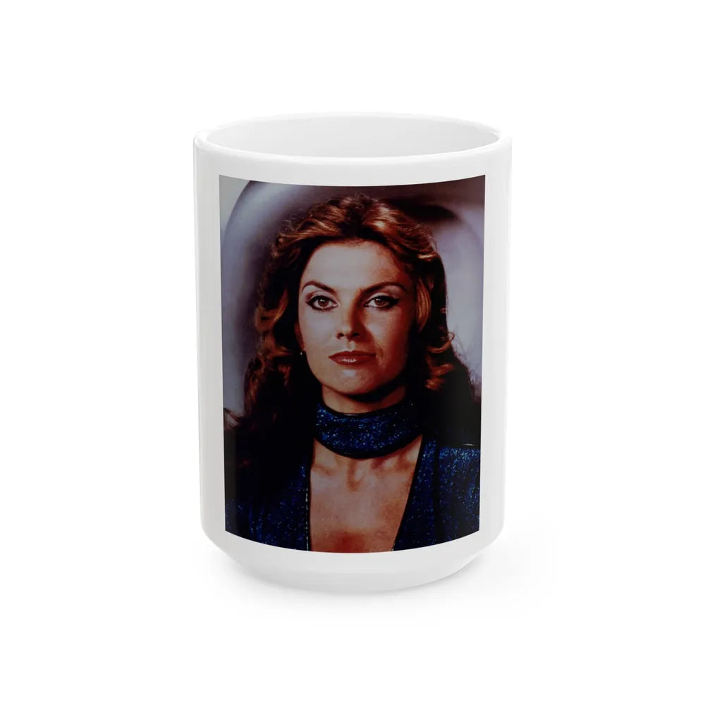 Caroline Munro #351 (Vintage Female Icon) White Coffee Mug-15oz-Go Mug Yourself