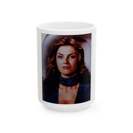 Caroline Munro #351 (Vintage Female Icon) White Coffee Mug-15oz-Go Mug Yourself