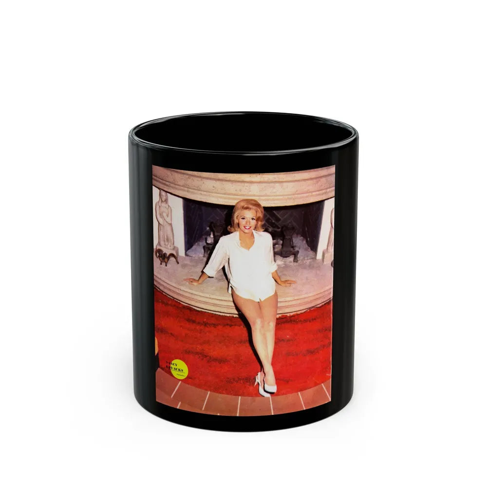 Nancy Kovack #81 (Vintage Female Icon) Black Coffee Mug-11oz-Go Mug Yourself