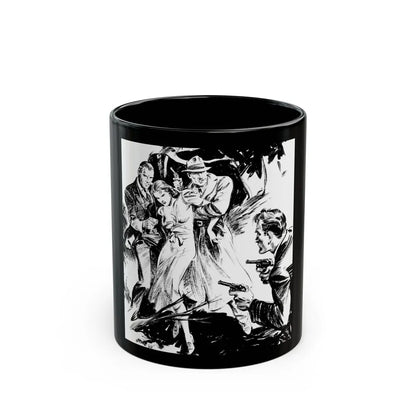 Crime pulp illustration - Black Coffee Mug-11oz-Go Mug Yourself