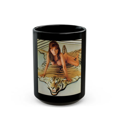 Victoria Vetri #108 - Topless (Vintage Female Icon) Black Coffee Mug-15oz-Go Mug Yourself