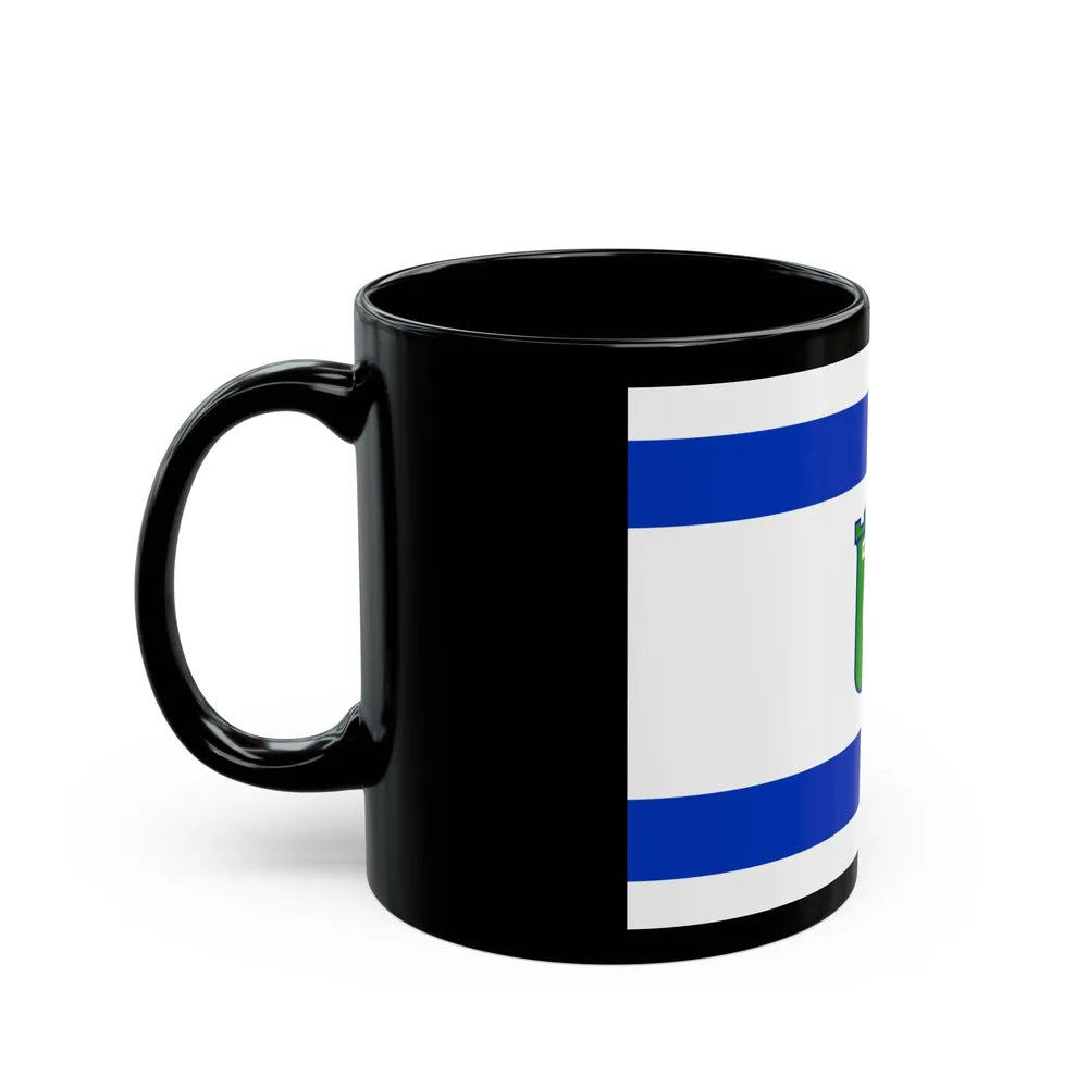 Flag of Tel Aviv Israel - Black Coffee Mug-Go Mug Yourself