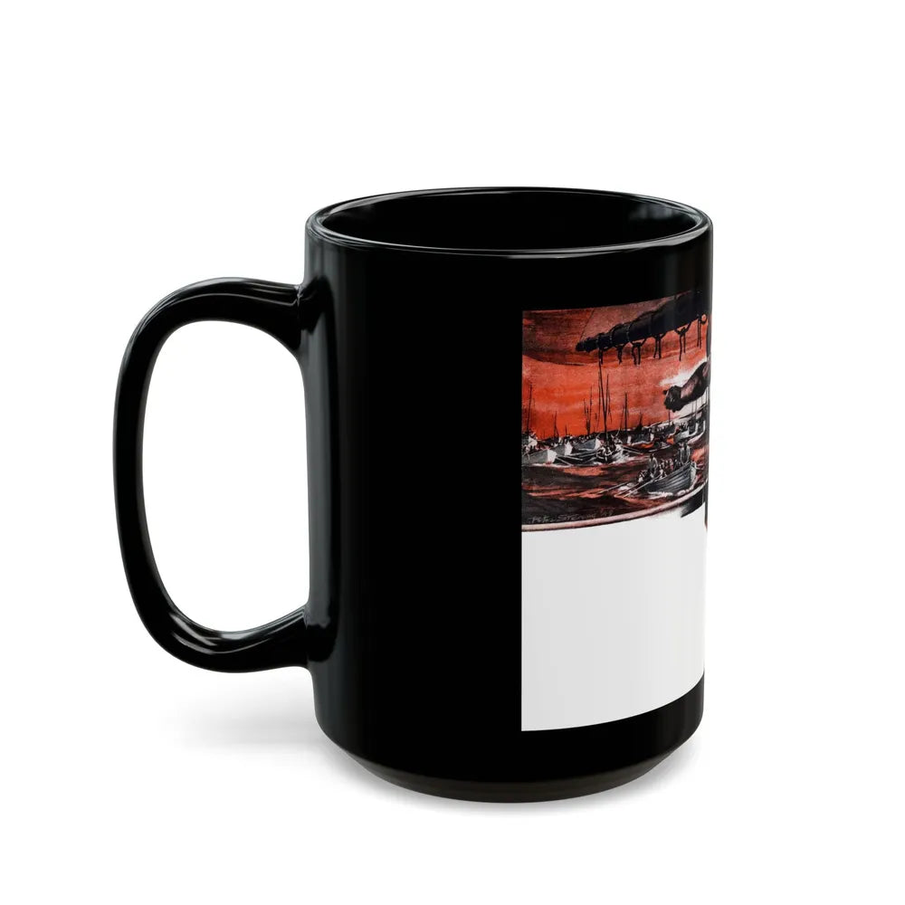 Captain Jeff's Secret Weapon, Argosy, May 1949 - Black Coffee Mug-Go Mug Yourself