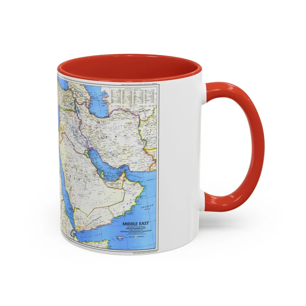 Middle East (1978) (Map) Accent Coffee Mug-Go Mug Yourself